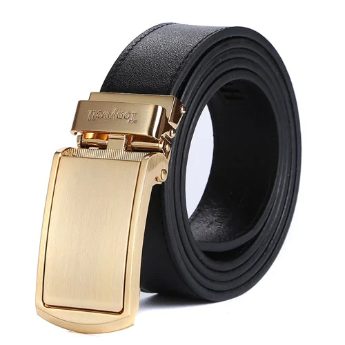 black belt with gold buckle