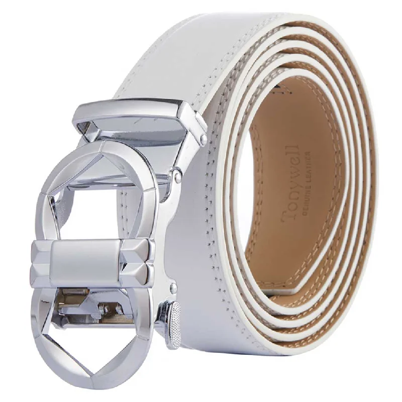 White belt silver buckle B