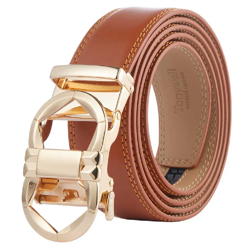 Light brown belt gold buckle B