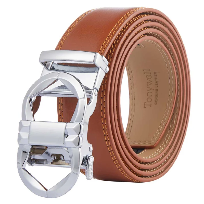 Light brown belt silver buckle B