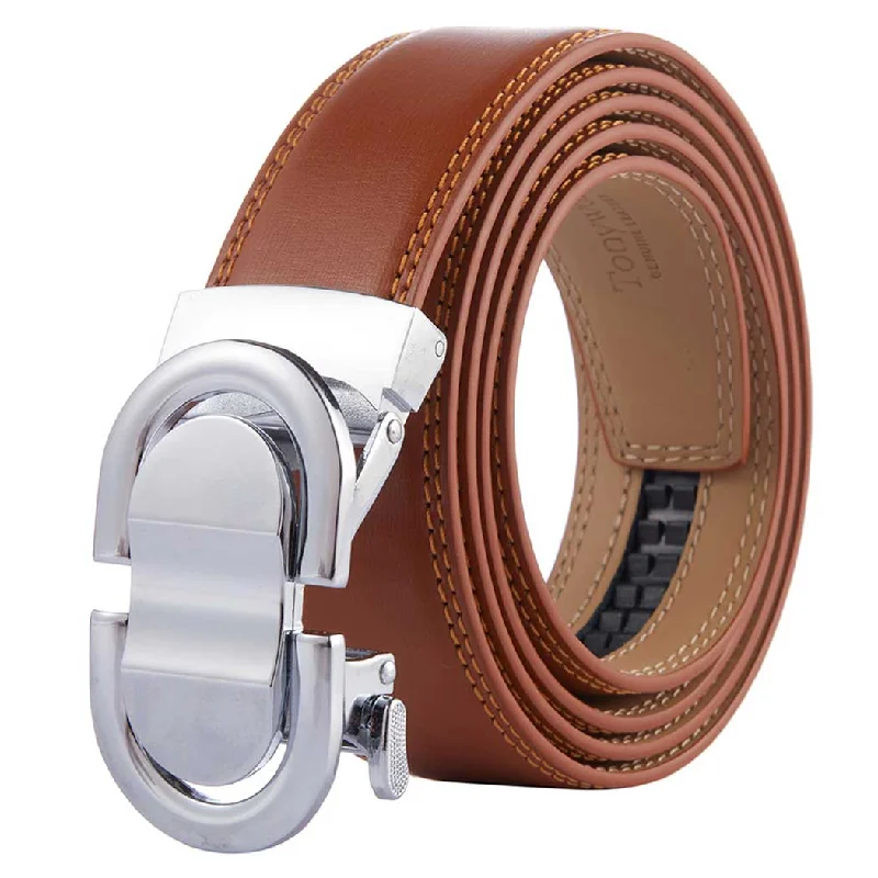 Light brown belt silver buckle