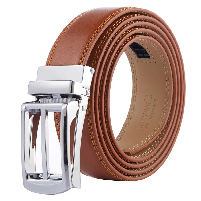 Light Brown Leather & Sliver Buckle