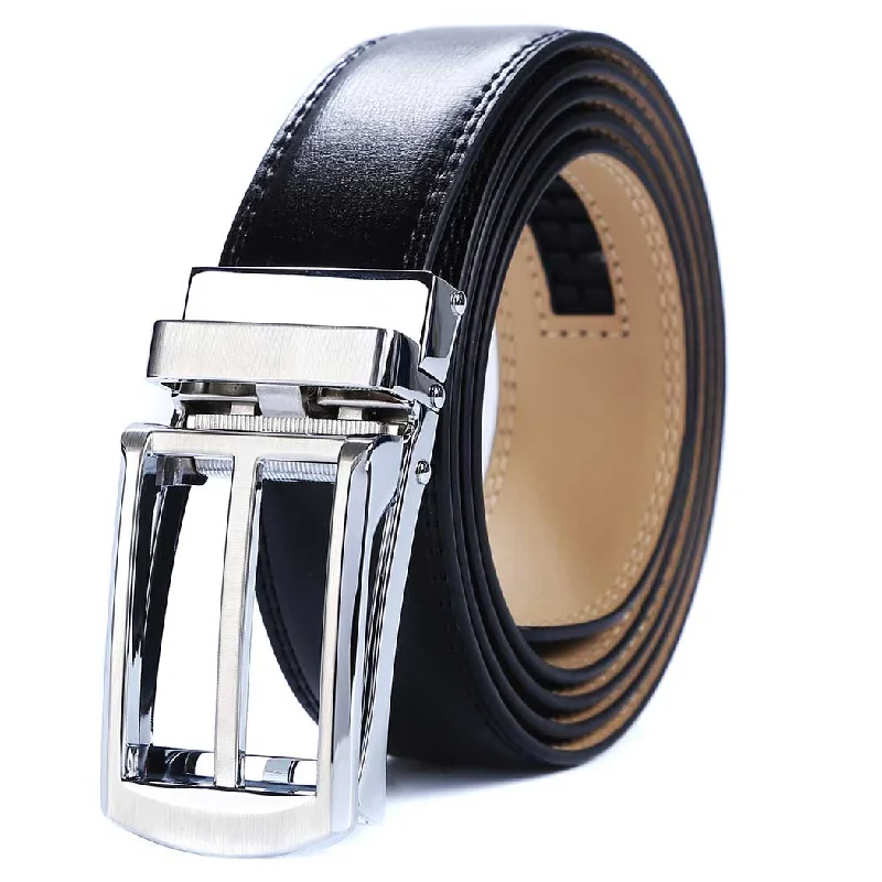 black belt with silver buckle