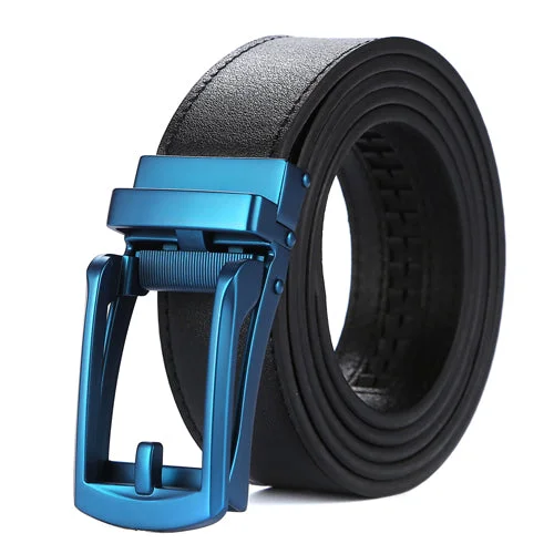 black belt with blue buckle