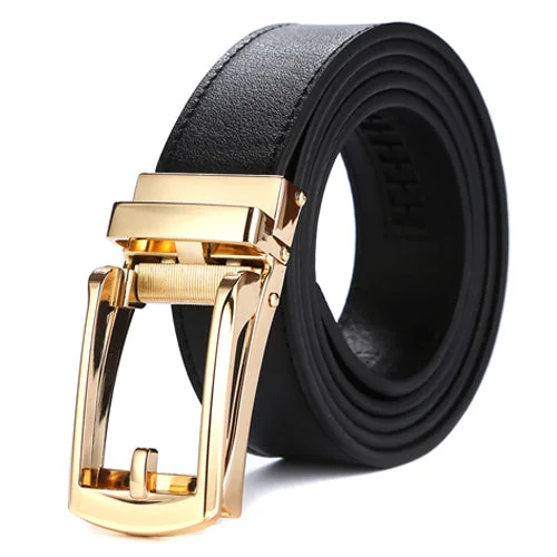 black belt with gold buckle