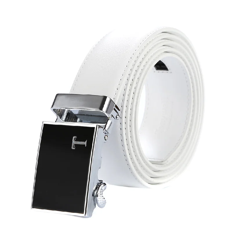 white belt with black buckle