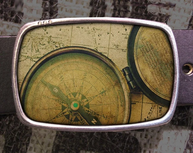 Vintage Compass Belt Buckle