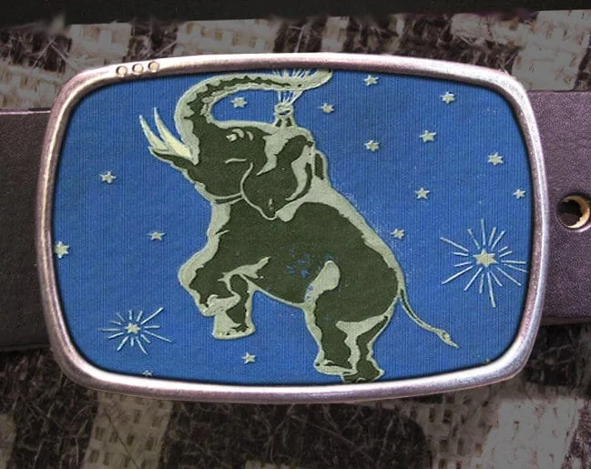 Vintage Floating Elephant Belt Buckle