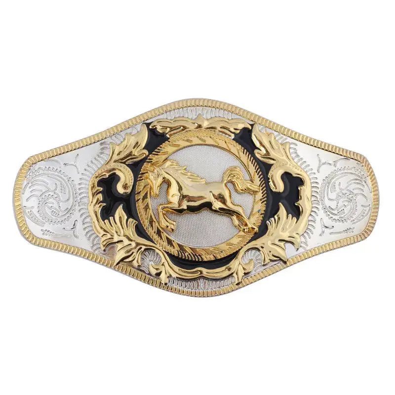 Western Belt Buckle Gold Large for Men