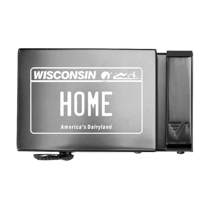 Wisconsin License Plate 40mm Buckle